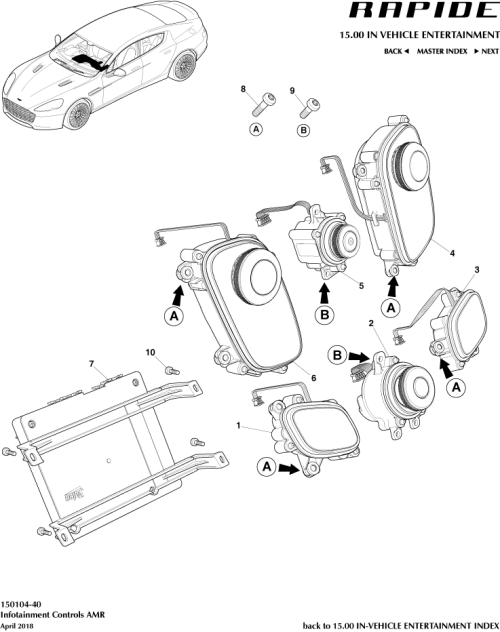 Part Diagram for Aston Martin CD33-14B371-GC
