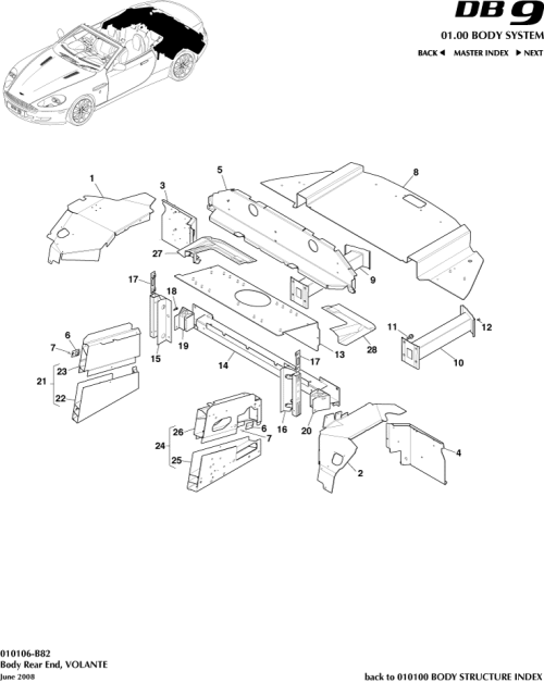 Part Diagram for Aston Martin SY9Y-23942-FCW