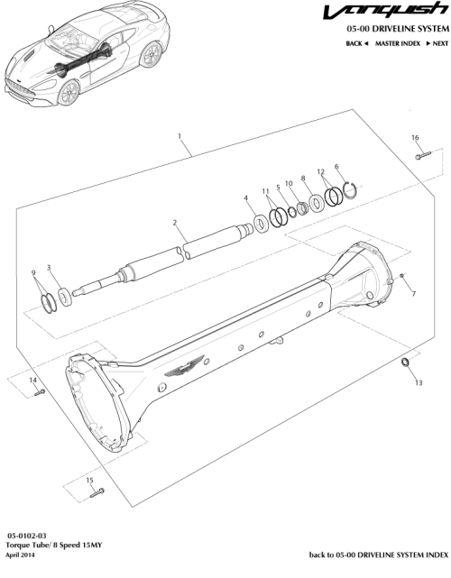 Part Diagram for Aston Martin HD33-4500-BA