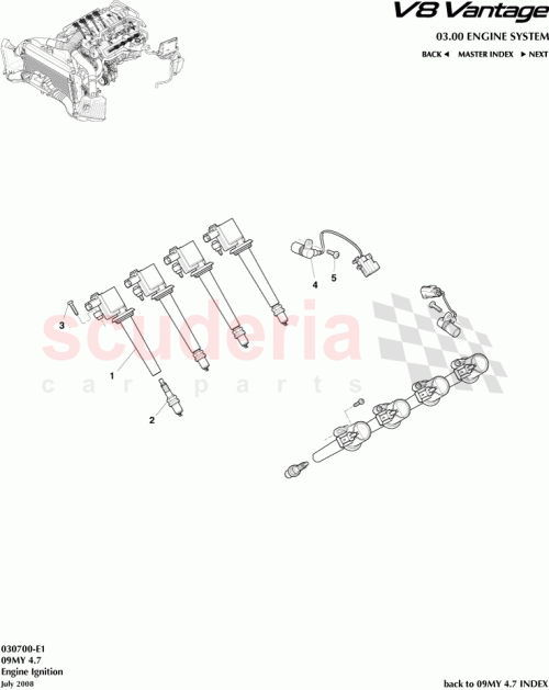 Part Diagram for Aston Martin 9G33-12A366-AA