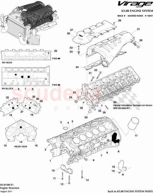 Part Diagram for Aston Martin 8D33-6050-AA