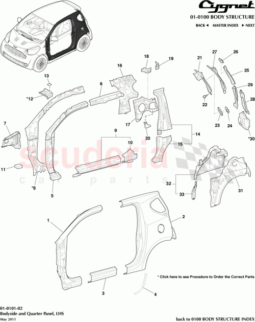 Part Diagram for Aston Martin 61608-74011