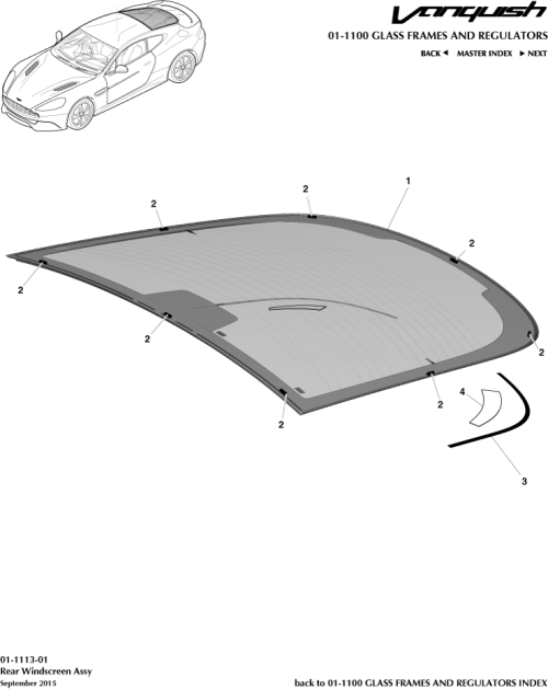 Part Diagram for Aston Martin FD33-C2437-BAW