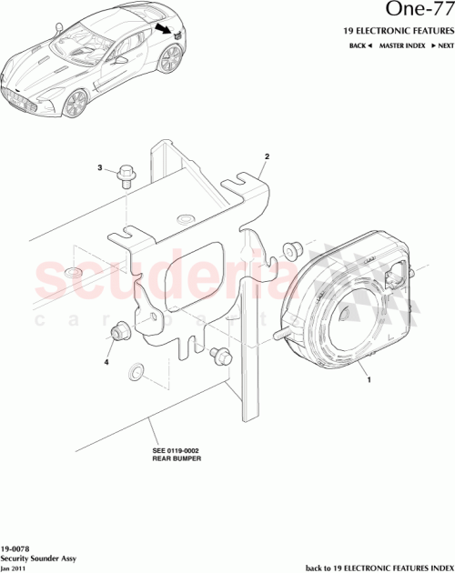 Part Diagram for Aston Martin 12023-03-8690-AA