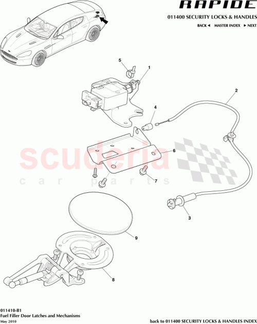 Part Diagram for Aston Martin 6G33-F9C070-AA