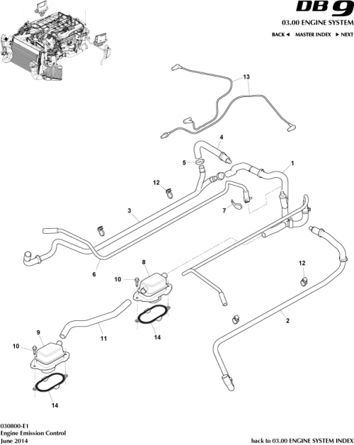 Part Diagram for Aston Martin 4G43-37-10290