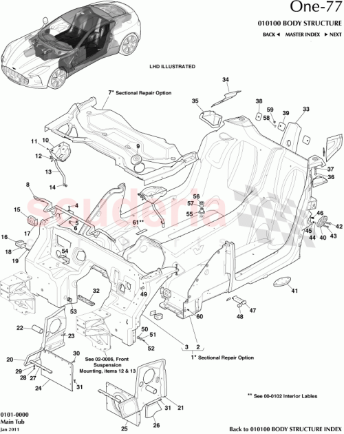 Part Diagram for Aston Martin M1/B23-M5x12