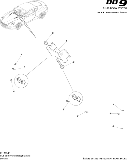 Part Diagram for Aston Martin 701612