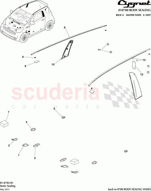 Part Diagram for Aston Martin 75756-74010