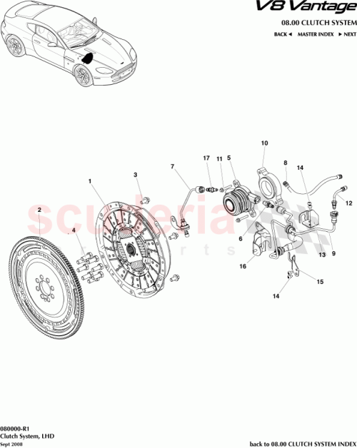 Part Diagram for Aston Martin 703186