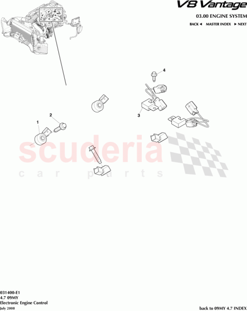 Part Diagram for Aston Martin EG33-37-10804