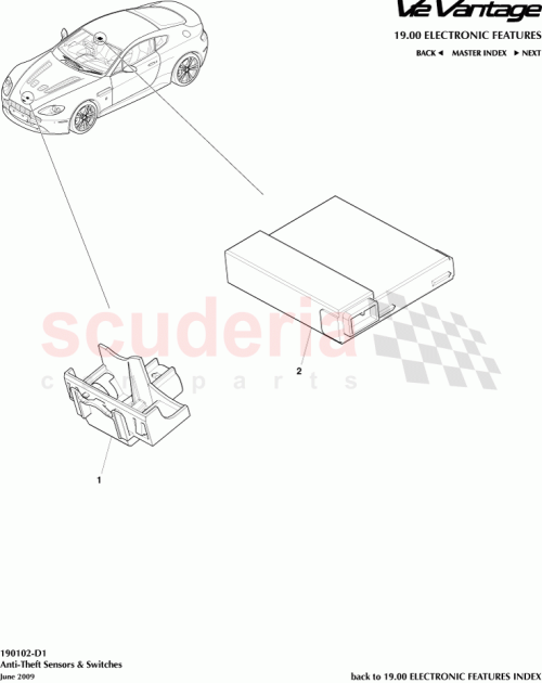 Part Diagram for Aston Martin CG33-37-10669