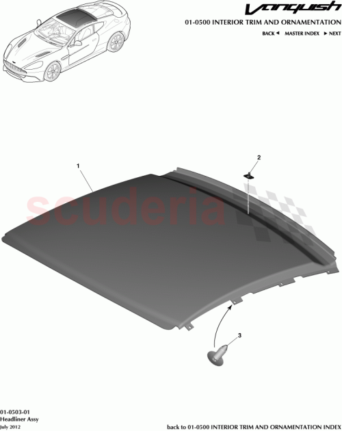Part Diagram for Aston Martin DD33-51916-CDW