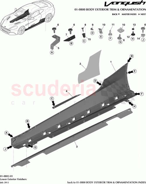 Part Diagram for Aston Martin FD33-10609-AA