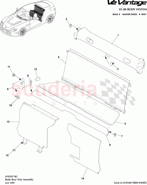 Part Diagram for Aston Martin 6G33275A08AAW
