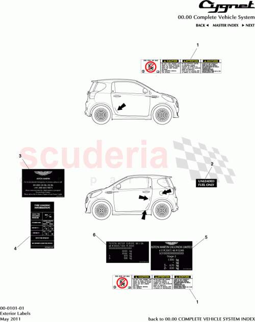 Part Diagram for Aston Martin 74596-74010