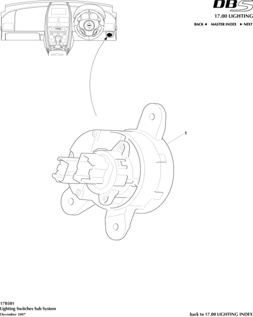 Part Diagram for Aston Martin 8D33-11654-AB