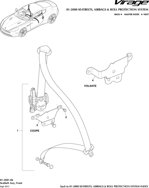 Part Diagram for Aston Martin 4G43-60259-CC