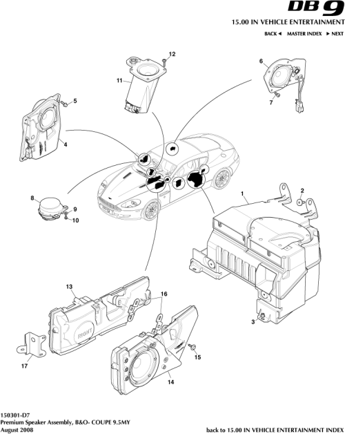 Part Diagram for Aston Martin 9D33-6696X-AB