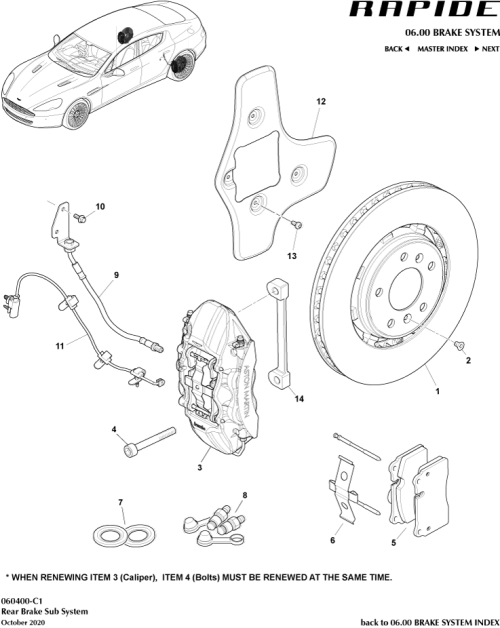 Part Diagram for Aston Martin AD43-2C465-FA