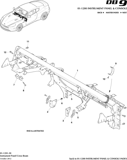 Part Diagram for Aston Martin 703196