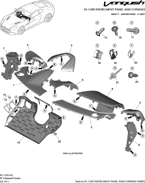 Part Diagram for Aston Martin CD33-C044H58-AEW