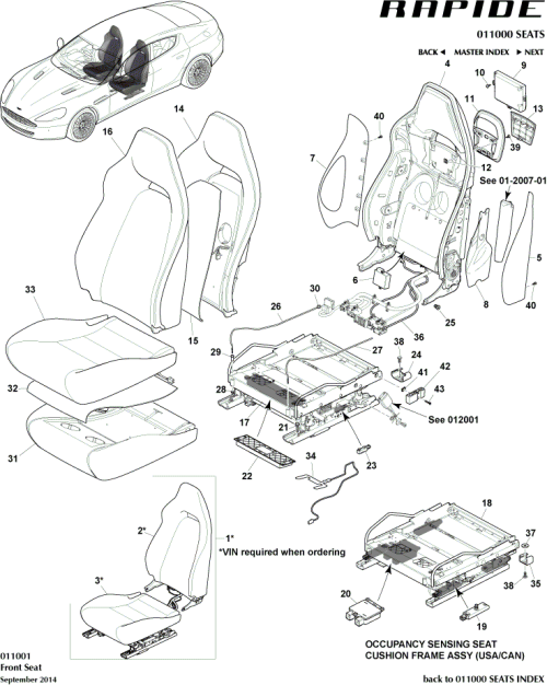 Part Diagram for Aston Martin AD43-600B66-AA