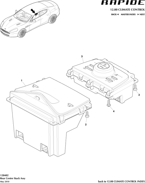 Part Diagram for Aston Martin CD43-7440-BB