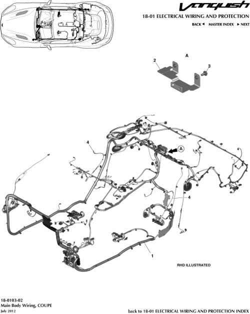Part Diagram for Aston Martin FD33-14A005-CD