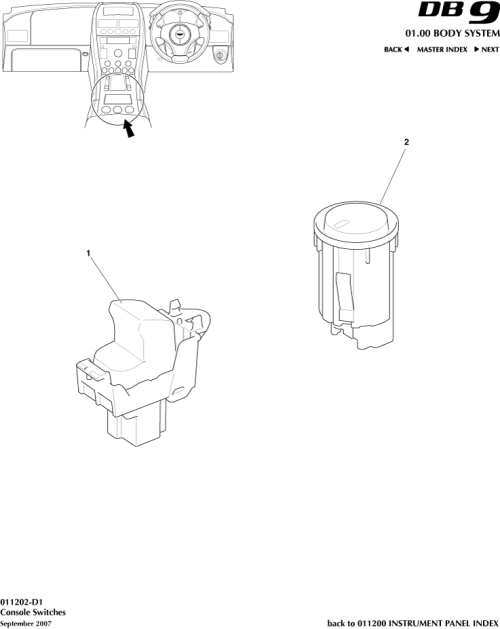Part Diagram for Aston Martin 6G33-14B626-AA