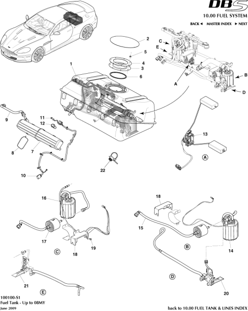 Part Diagram for Aston Martin 8G43-9C133-AA