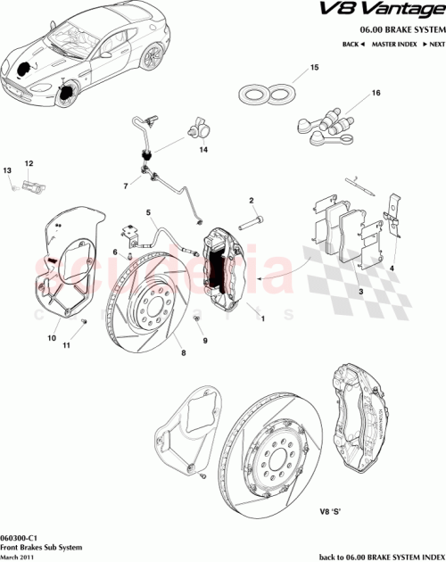 Part Diagram for Aston Martin BG33-2C462-AA