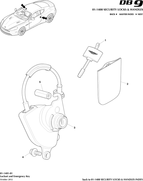 Part Diagram for Aston Martin SY9Y-14H311-DB