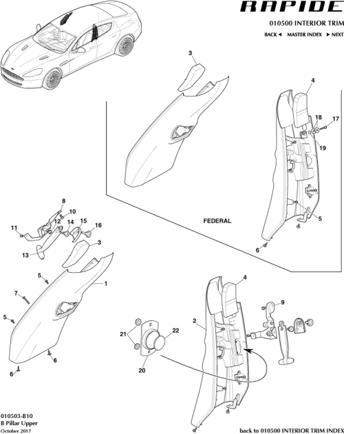 Part Diagram for Aston Martin SY9Y-31112-ICW
