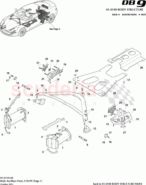 Part Diagram for Aston Martin DD43-108A75-CA