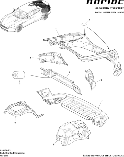 Part Diagram for Aston Martin AD43-F13B453-AF