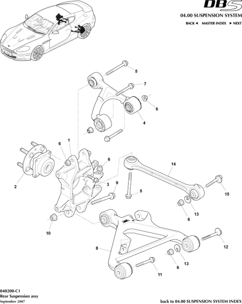 Part Diagram for Aston Martin 4G43-2B663-AC