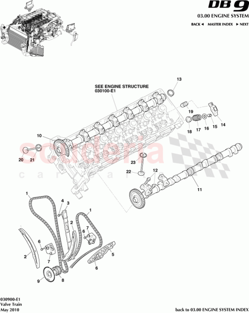 Part Diagram for Aston Martin 703694