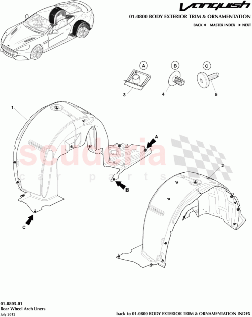 Part Diagram for Aston Martin ED33-54279L22-AA
