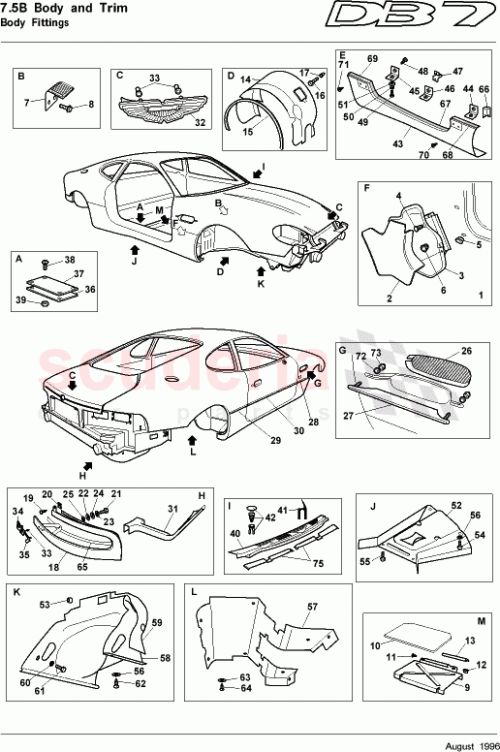Part Diagram for Aston Martin 697485