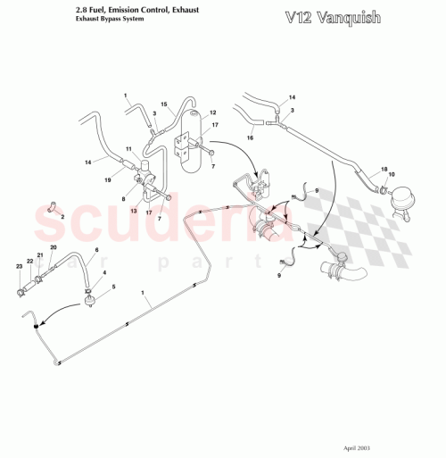 Part Diagram for Aston Martin 700181