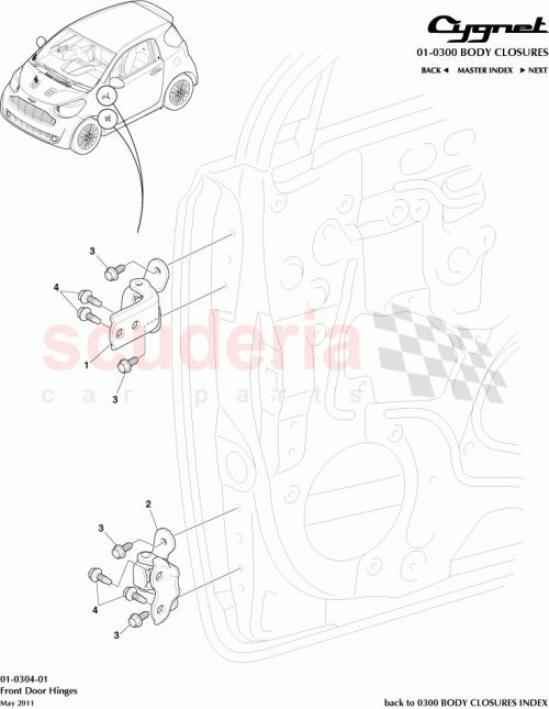 Part Diagram for Aston Martin 68740-74010