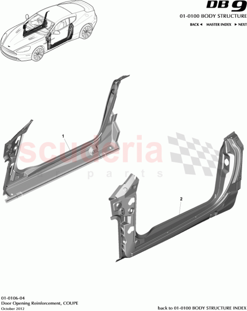 Part Diagram for Aston Martin DG43-C20413-AA