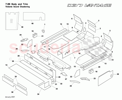 Part Diagram for Aston Martin 85-125238-BA