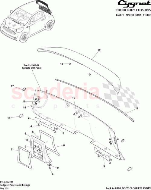 Part Diagram for Aston Martin AY2Y-43525-AB