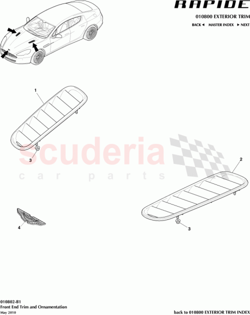 Part Diagram for Aston Martin AD43-16C693-AA