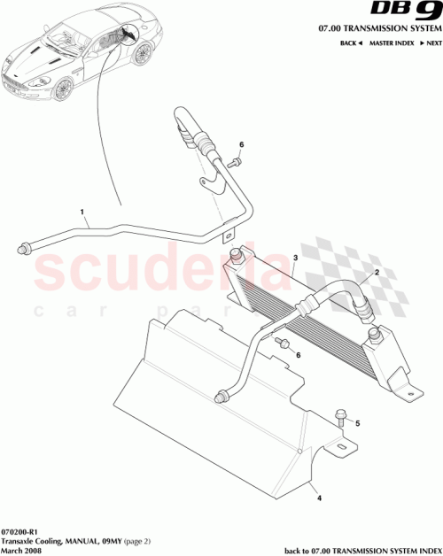 Part Diagram for Aston Martin 8D33-7H460-AA