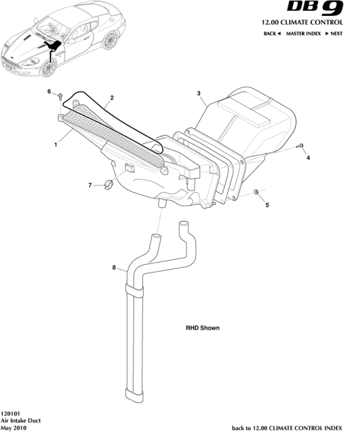 Part Diagram for Aston Martin 4G43-18A621-AE
