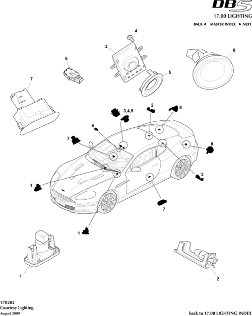 Part Diagram for Aston Martin SY9Y-13405-BD