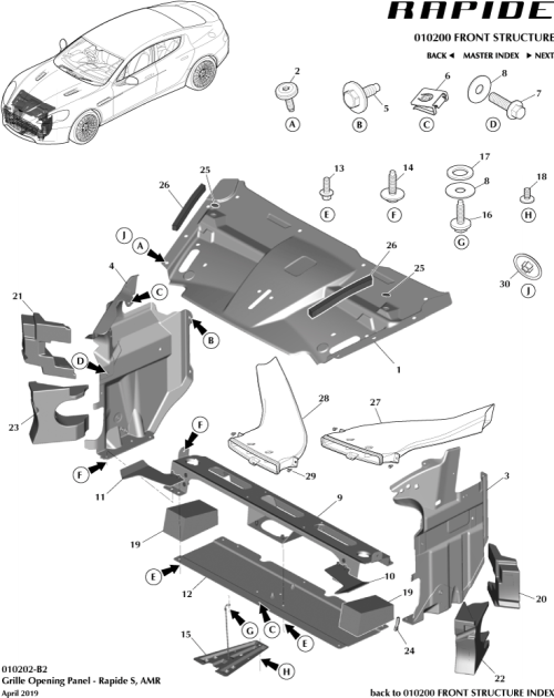 Part Diagram for Aston Martin FD33-F01991-AB